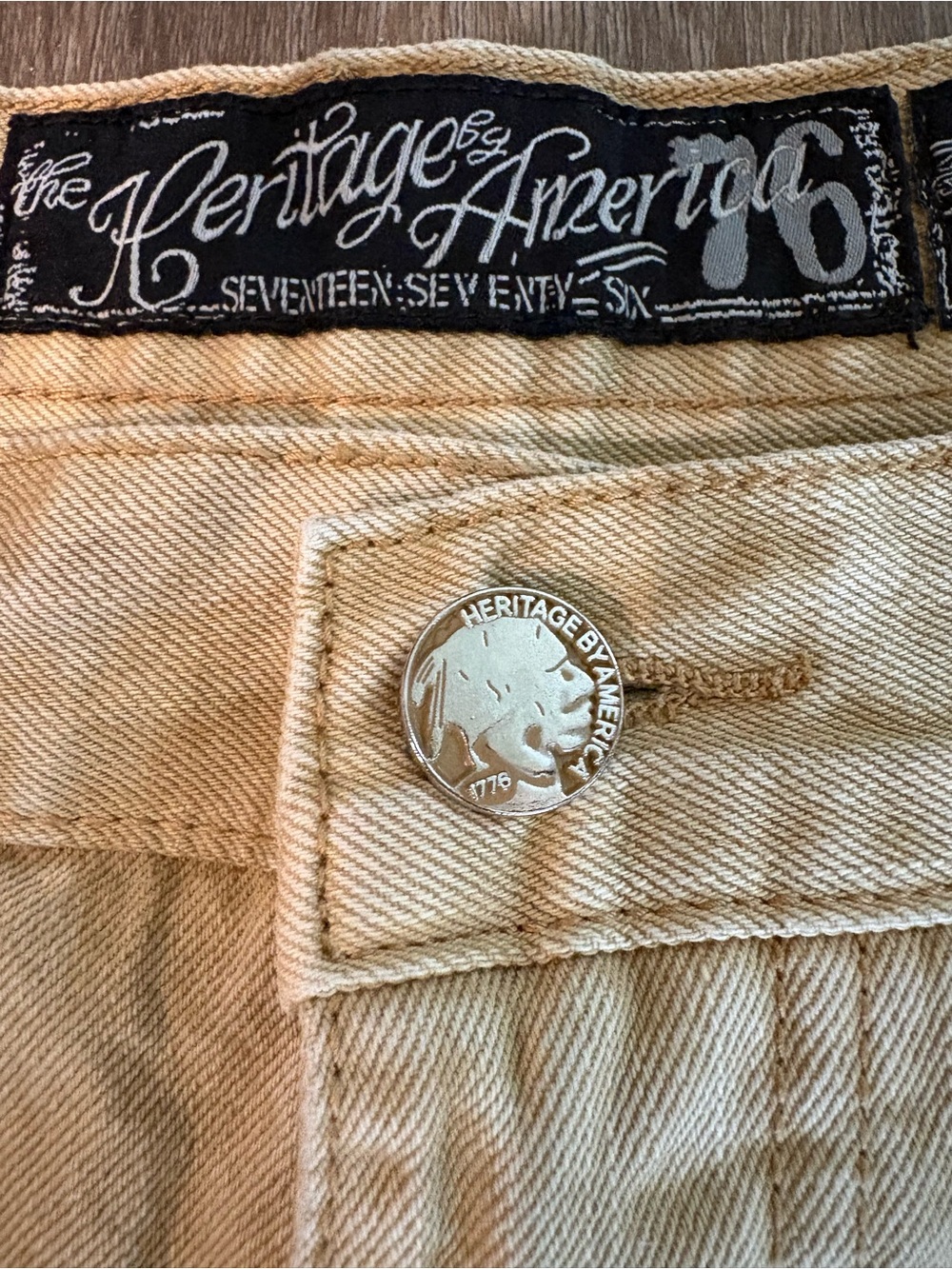 Men's Distressed Denim Shorts by Heritage by America 1776 size 40-New - Picture 9 of 9